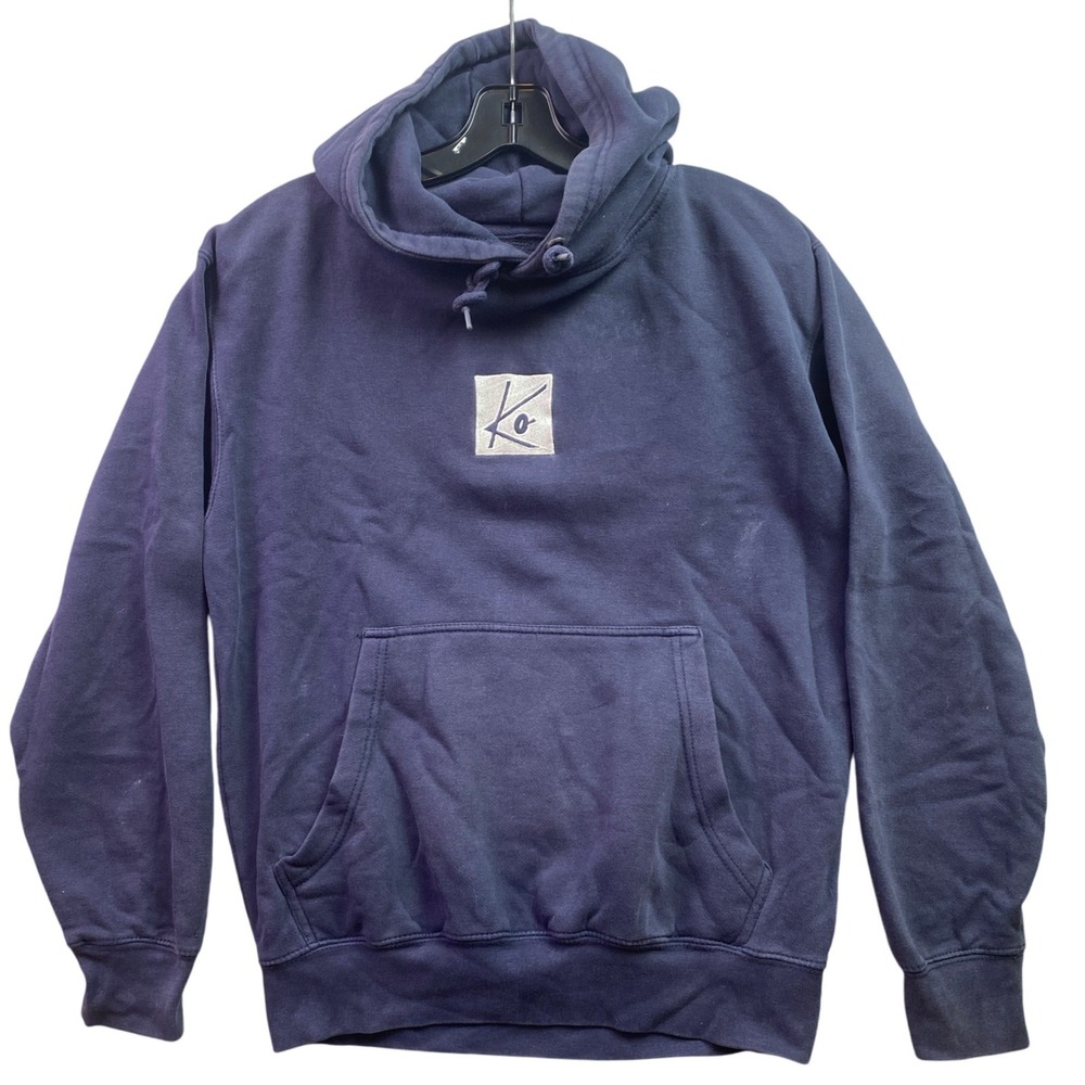 KO Hoodie Mens Small Navy Blue Embroidered Logo Pull Over Knock‎ Out Athleisure